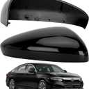 Passenger Side Mirror Cover Replacement for Honda Accord 2018 2019 2020 2021 2022 - Right Side Mirror Covers, Rear View Mirrors Cap Accessories Without Lamp, Black