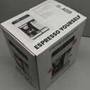 Chefman CafMaster Pro Espresso Machine, Brew Single or Double Shots, Coffee Maker with Built-In Milk Frother for Cappuccino & Latte, XL 1.8 Liter Removable Water Reservoir - Stainless Steel