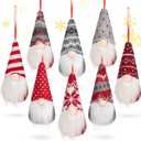 Christmas Gnomes Ornaments Handmade Scandinavian Santa Plush Swedish Gnome Ornaments Christmas Tree Hanging Decoration Holiday Xmas Home Decor