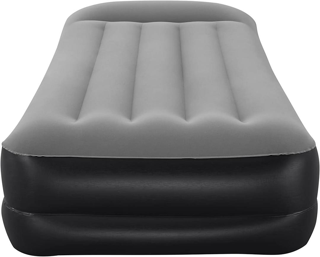  Tritech Air Mattress, Twin Size with Built in AC Pump | Durable Inflatable Mattress with Fast Inflation and Storage Bag, Grey, Size 6"L×3,45"W inches