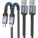 USB C Cable 10FT, 2Pack Long USB A to USB C Charger Cable, Type C Cable 3A Fast Charging Upgraded Extra Durable Braided USBC Cord Compatible with iPhone 17/16 15 Pro Max/Samsung Galaxy S23/LG and More