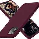 Cordking Designed for iPhone 12 Case, Designed for iPhone 12 Pro Case, Silicone Shockproof Phone Case with [Soft Anti-Scratch Microfiber Lining] 6.1 inch,Plum