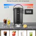 VEVOR Insulated Beverage Dispenser, 3.2 Gal/12L Stainless Steel Thermal Drink Server with Spigot & Temp Display, Suitable for Hot and Cold Drinks, for Tea Coffee Water in Cafes & Restaurants, Black