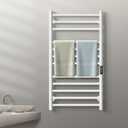 Poloma Wall Mounted Towel Warmer Rack for Bathrooms, Electric Heated Towel Rack Heater, Stainless Steel 12Bars White.