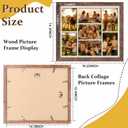 DoubleFill 2 pcs 4x6 Collage Picture Frame 7 Opening Photo Collage for Wall Decor Multiple Picture Frame with Acrylic Window Family Photo for Home Decor Display Wedding(Brown), 14.4 x 16.3 inches