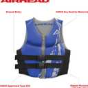  Santa Cruz Neolite Kwik-Dry Life Jacket Vest, Blue, Adult Large