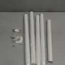 Closet Rods for Hanging Clothes, 17 to 84 Inches Stepless Adjustable Metal Closet Rod, 1.3 Inches Heavy Duty Clothes Hanging Rod for Closet Wardrobes Laundry RV, White