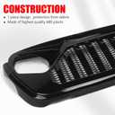 Front Grill Glossy Black Grille Grid For Jeep Wrangler JL JLU 2018, 2019, 2020, 2021, 2022 & Gladiator JT (Glossy Black Fury)
