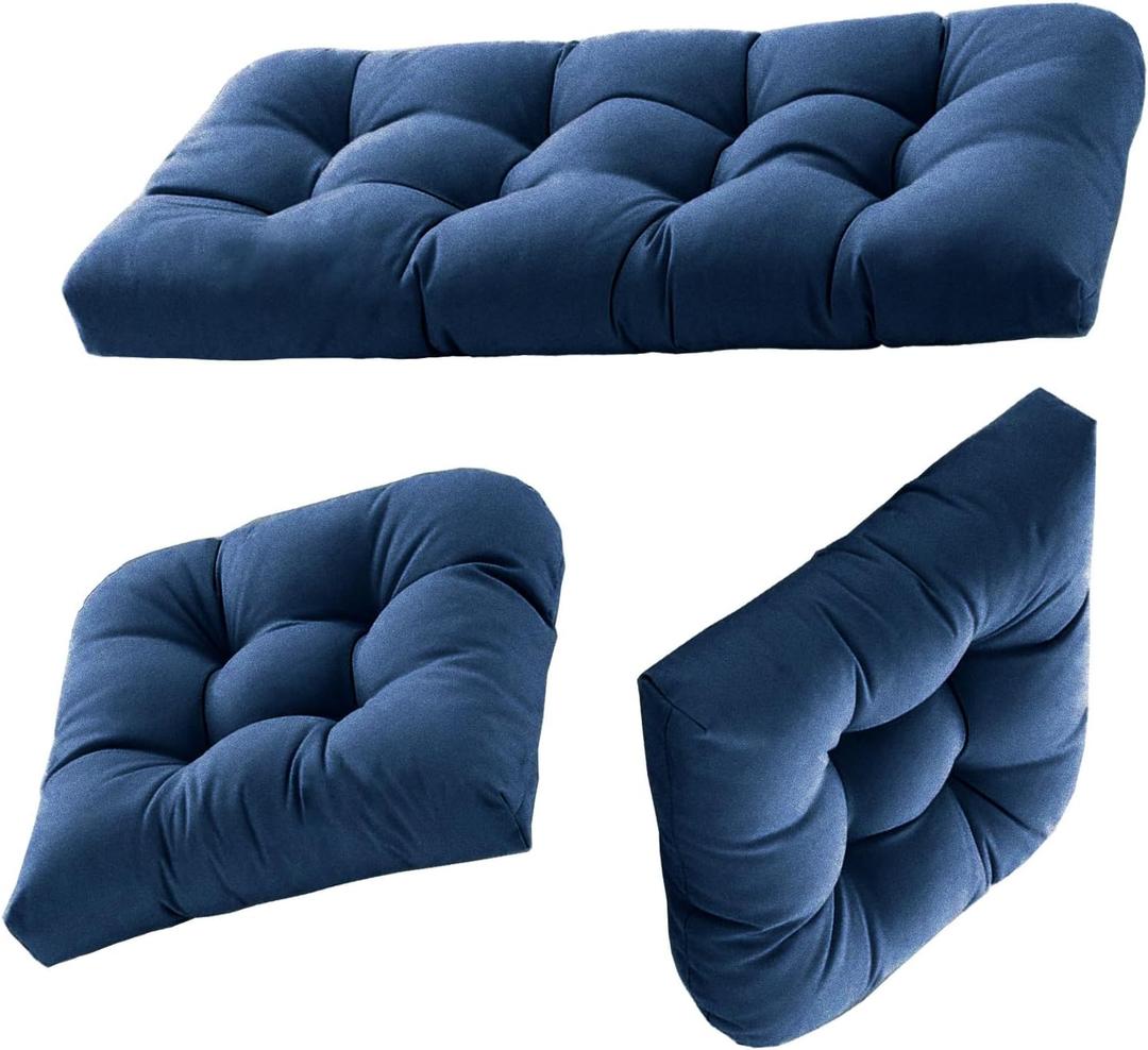 Dizaolive Wicker Chair Cushions for Outdoor Furniture Patio Loveseat Settee Bench Cushions 19x19