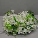 Bougainvillea Artificial Flowers Fake Flower White 3Pcs, Long Stems Artificial Bougainvillea Flowers for Tall Vase, Faux Hanging Flower Silk Floral for Home Room Garden Party Centerpiece Decor