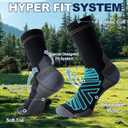 BISOUSOX Mens Merino Wool Socks 70% Wool, Lightweight Cushion Crew Dress Socks, Breathable Sock for Boot, Light Hiking (Black, L)