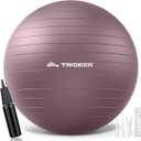 Trideer Yoga Ball Anti-Burst Exercise Ball for Pregnancy, Office, Birthing, Stretching & Core Workout Home Gym & Therapy (L(23-26ines/58-65cm), Rosy Morning Glow 