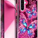 Miqala for Galaxy A36 5G/A56 5G Case,Glow in The Dark Three Layer Heavy Duty Shockproof Full Protection Hard Plastic Bumper+Soft Silicone Protective Case for Samsung Galaxy A36/A56 5G 2025,Deep