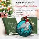 2 x Mom and Baby Manatee Christmas Ornament 2025 - Manatee Gifts for Animal Lovers Women, Men, Mommy Hugging Her Baby, for Mom from Son Daughter, Wooden Animal Ornaments Hanging Decor