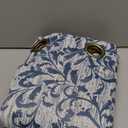 jinchan Blackout Curtains for Bedroom 63 Inch Length 2 Panels Blue Scroll Floral Window Curtains for Living Room Farmhouse Vintage Drapes Thermal Insulated Grommet Window Treatments