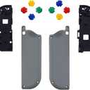 eXtremeRate DIY Replacement Shell Buttons for Nintendo Switch & Switch OLED, SFC SNES Classic EU Style Soft Touch Housing Case with Corlorful Button for Joycon Controller- Console Shell NOT Included