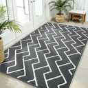 OLANLY Front Door Mat, Non-Slip Rubber Backing, Dirt Resistant and Absorbent, Washable, Easy to Clean Low-Profile Indoor Doormat for Back Door, Entryway, Inside Entrance, 59x35, Charcoal