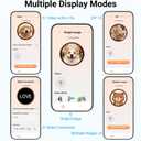 Digital Badge Pin, 1.7 Inch E-Badge for Photo & Video Display | HD Touchscreen, Bluetooth App Control E-Badge for Backpacks, Hoodies, Hats, Personalized Digital Pin for Anime, Fandoms