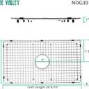 Serene Valley Sink Bottom Grid 29-1/2" X 15-9/16", Centered Drain with Corner Radius 3/8", Sink Protector NDG3016C, Medium