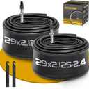 2 Pack 29 Inch Bike Tube, 29" Bicycle Tube for 29 x 2.125/2.2/2.25/2.3/2.35/2.4 Bike Tire, Butyl Rubber Inner Tube with 2 Tire Levers for Mountain MTB Bike