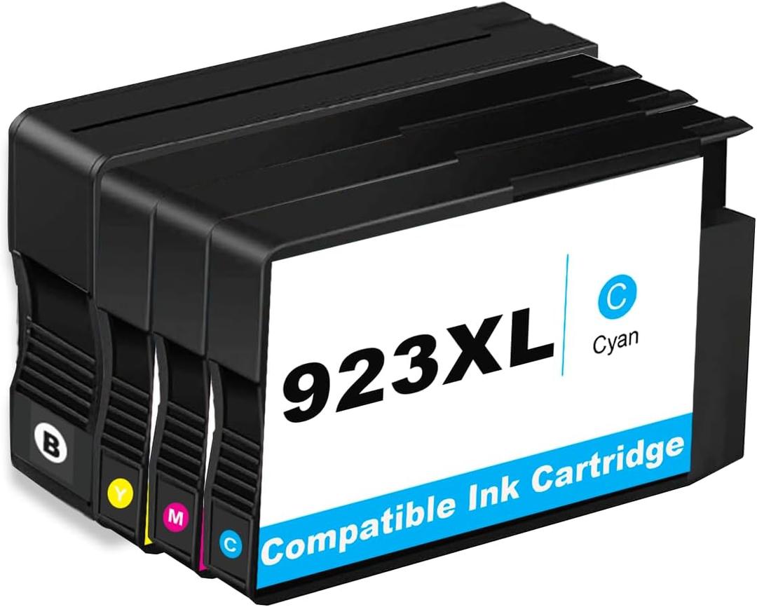 923e Ink Cartridge Combo Pack for HP 923XL 923 XL Compatible for HP923XL Black Color HP923 for Printer OfficeJet Pro 8130e 8135e 8122e 8138e 8139e 8125e 8120 8124e 8130 8132e 8134e Cyan Magenta Yellow