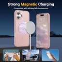 Temdan for iPhone 16 Plus Case, Compatible with Magsafe, Anti-Yellowing, Military-Grade Protection, Shockproof Slim Magnetic Phone Case Cover, Light Pink