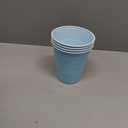 Pickmesh 50 Pack 12 oz Plastic Cups Valentine Disposable Cup Bulk for Valentine's Day Wedding Birthday Baby Shower New Year's Day Halloween and Festive Celebration Party Supplies(Light Blue)