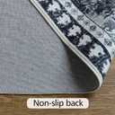 Boho 2x8 ft Runner Rug - Black and White Area Rug, Non-Slip, Washable, Indoor Outdoor Carpet for Hallway, Kitchen, Entryway