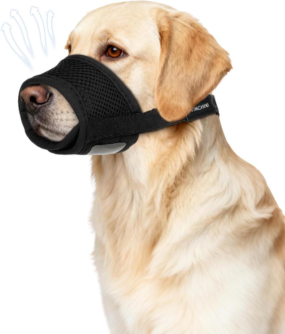 Soft Dog Muzzle for Anti Biting & Barking  nylon-Black-L-20260204