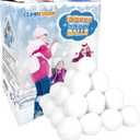 50 Pack Fake Snowballs for Kids Indoor and Outdoor, 3 inch Christmas Snow Balls for Fights, Fake Snow Toys for Winter Holiday Toss Game