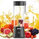 Mulli Portable Blender,15oz Mini Blender for Fruit Smoothies and Shakes,USB Rechargeable Mixer for Baby Food,Gym,Travel (Black)