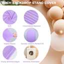 Babenest 6.6FT Purple Wedding Arch Cover, Spandex Fitted Arch Backdrop Cover for Photography, Round Top Chiara Stand Cover for Party Ceremony Birthday Baby Shower Anniversary Decoration