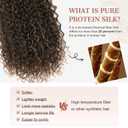 Clip in Hair Extensions, FLUFYMOOZ 4PC 100 Pure Protein Silk Hair Extensions Long Soft Natural Hairpiece 20 Inch Curly Hair Extension for Women (Dark Almond brown with copper)