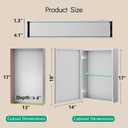 Bathroom Medicine Cabinet, 14x18 in Wall-mounted Medicine Cabinet Organizer