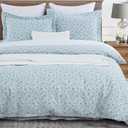 DAUAOTO Twin XL 68"X92" Duvet Cover Set, Cotton Printed Bedding for Twin Extra Long Bed, Ditsy Floral Pattern Blue