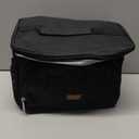 Pritent Lunch Box For Men Women Double Deck Insulated Lunch Bag For Men Woman Leakproof Expandable Cooler Bag with Adjustable Shoulder Strap for Work Picnic School(Black, Medium)