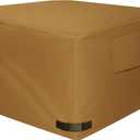 NEXCOVER Square Fire Pit Cover - Waterproof 600D Heavy Duty Cover, Premium Patio Outdoor Cover, 36L x 36W x 24H, Fits for 33 inch, 34 inch, 35 inch, 36 inch Fire Pit / Table, Brown.