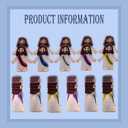 30PCS Little Jesus Figures, Mini Jesus Figurines in Bulk, Multicolor Tiny Jesus Figures, Miniature Figurines to Hide and Seek Religious Gifts for Easter Egg Stuffers