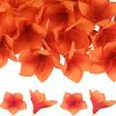 30-Pack Artificial Plumeria Flowers, Fake Silk Heads Flower Hawaiian Plumeria Petal for DIY Crafts/Dress/Wedding/Party Decoration [Orange, 3.9"/ 10cm]