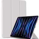 Case for iPad Pro 11 inch 4th/3rd/2nd Generation 2022/2021/2020, Protective Cover with Soft Smooth TPU Back, Auto Wake/Sleep, Support 2nd Gen Pencil Charging (Gray)