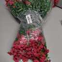 Lnoicy 20 Bundles Artificial Fake Flowers for Outdoor Faux Eucalyptus Flowers for Home Decoration,Fake Plants UV Resistant for Porch/GardenRose Red