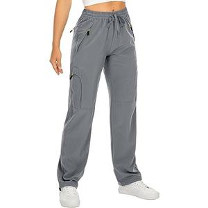 Womens Hiking Pants Quick Dry UPF 50 Lightweight Travel Golf Cargo Safari Pants Zipper Pockets XL