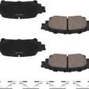 D1391 Rear Ceramic Disc Brake Pad Set Compatible with Select Lexus GS200t, GS350, GS450h, IS300, IS350, RC350, RX350, RX450h; Toyota Highlander, Prius, Sienna More