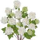 DILATATA Faux Hydrangea Flowers 24" White Artificial Hydrangea Spray with 3 Flower Heads, 5 Per Bag.Faux Hydrangeas Plastic Flowers Fake Hydrangeas for Indoor Outdoor Wedding Table Centerpieces Decor