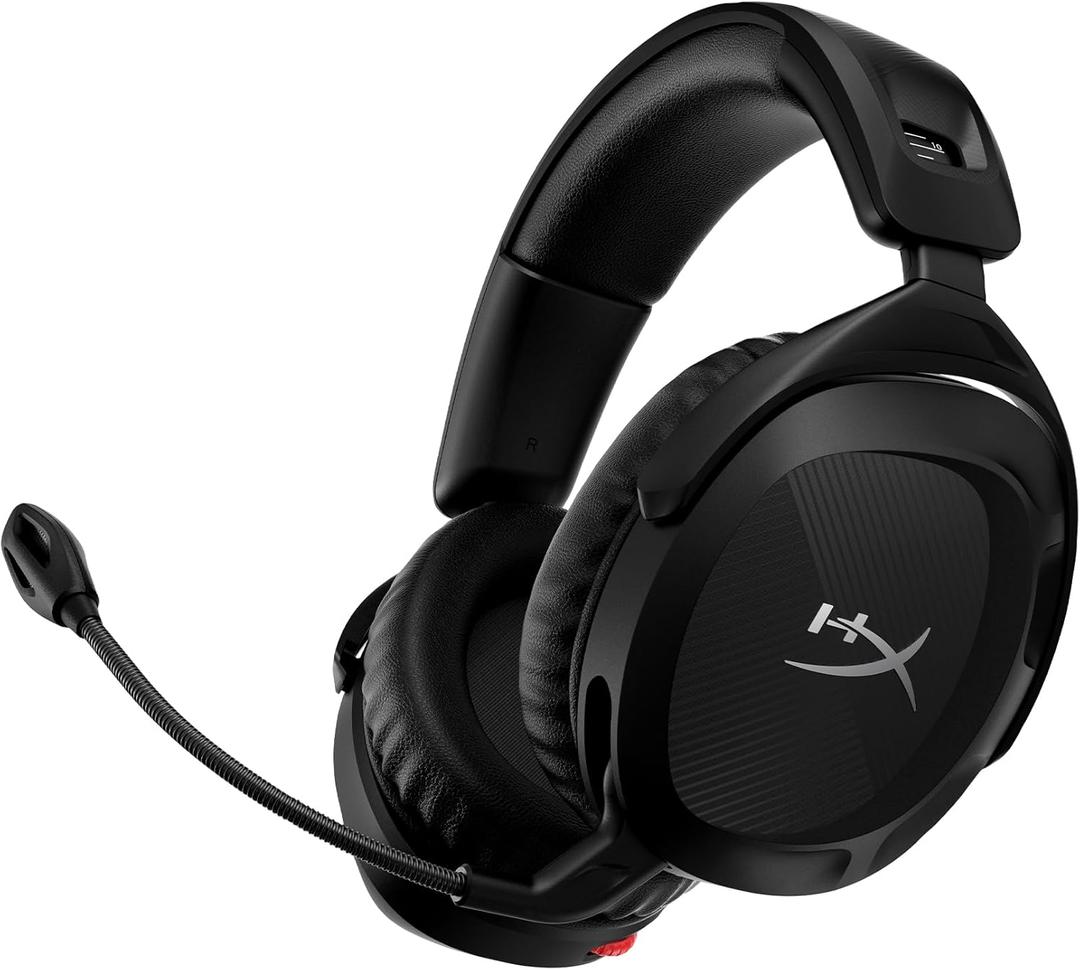 HyperX Cloud Stinger 2 - Wireless Gaming Headset Compatible with PC. Noise-cancelling Swivel-to-mute Microphone, Comfortable Memory Foam, UP to 20 hours of battery life,Black