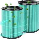 5-Layer VF6000 Replacement Filter for Ridgid 5-20 Gallon Wet Dry Vacuums WD5500 WD0671 WD6425 WD7000 WD1280 WD1851 WD1680 WD1956 RV2400A 1400RV RV2600B, 2 Pack