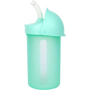 Boon Swig Insulated Silicone Straw Sippy Cup - Flip Top Spill Proof Toddler Straw Cups - Baby and Toddler Feeding Supplies - Baby Travel Essentials - 9 Oz - Mint