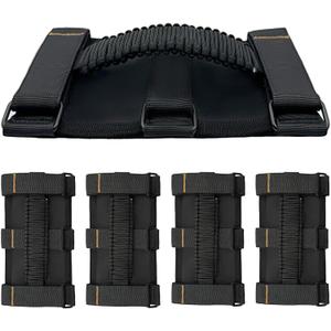 Jeep Roll Bar Grab Handles, 4 Pack Paraocrd Jeep Handles Grab for Wrangler JK YJ TJ JL & Gladiator JT 2021 2022 2023 2024 Modle, Wrangler Hardware Handles (Black)