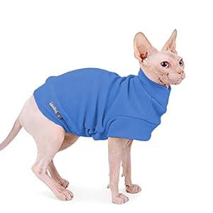 Small Dogs Fleece Dog Sweatshirt - Cold Weather Hoodies Spring Soft Vest Thickening Warm Cat Sweater Puppy Clothes Sweater Winter Sweatshirt Pet Pajamas for Small Dog Cat Puppy (Small, Sky Blue)