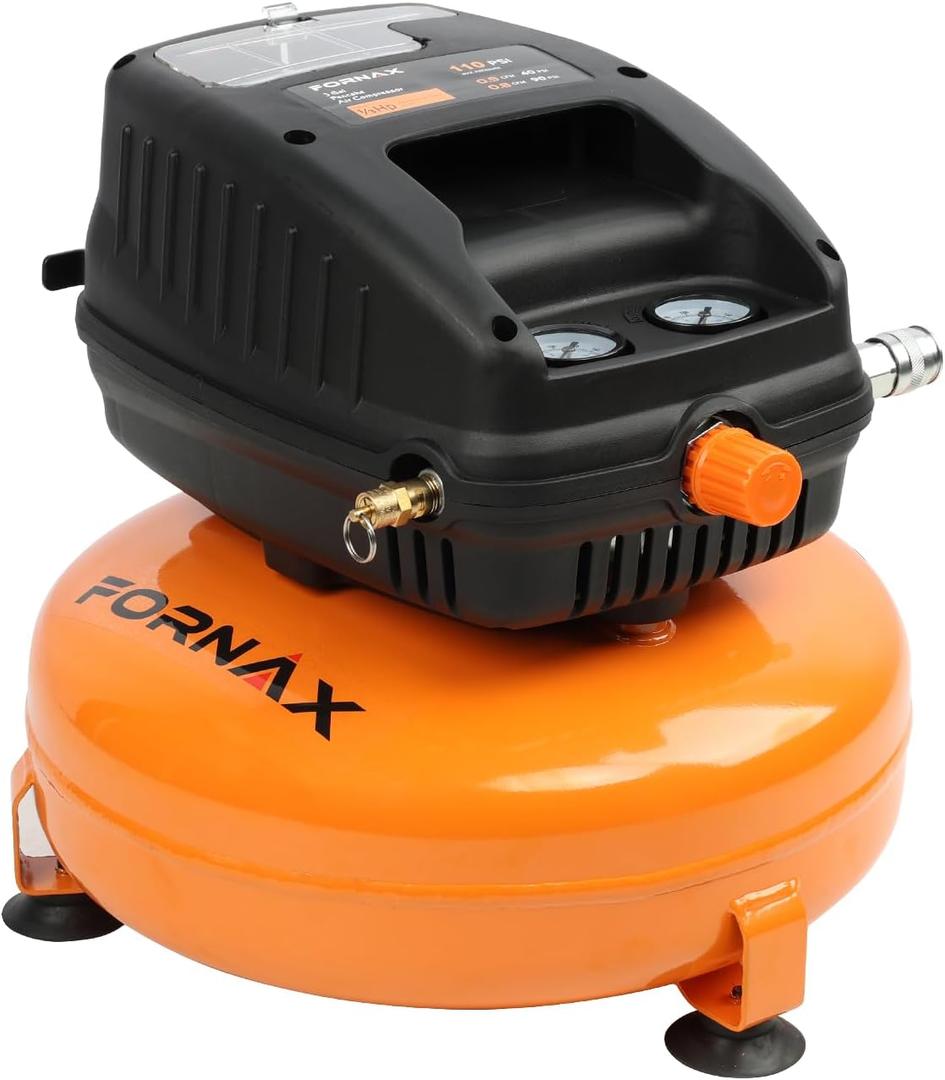 FORNAX Pancake Air Compressor, 3 Gallon, 110 PSI Portable Air Compressor, Oil Free